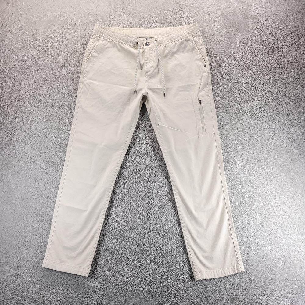 Vuori Pants Womens XL Beige Ripstop Jogger Hiking Organic Cotton Slim Tapered